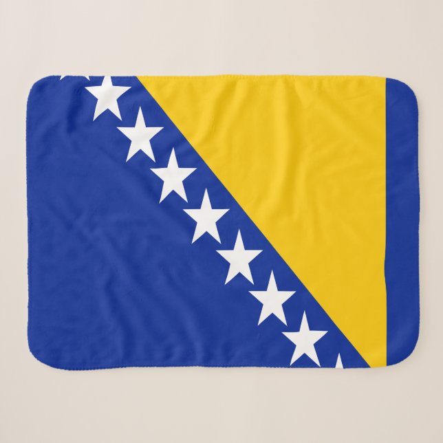 Patriotische Flagge Bosnien-Herzegowina Sherpadecke (Vorderseite (Horizontal))