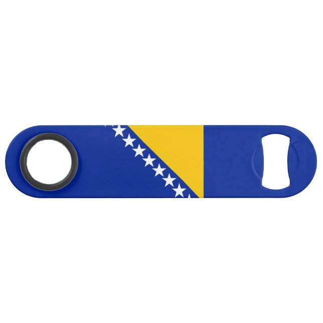 Patriotische Flagge Bosnien-Herzegowina Speed Flaschenöffner (Vorderseite (Horizontal))