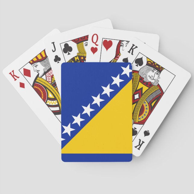 Patriotische Flagge Bosnien-Herzegowina Spielkarten (Rückseite)