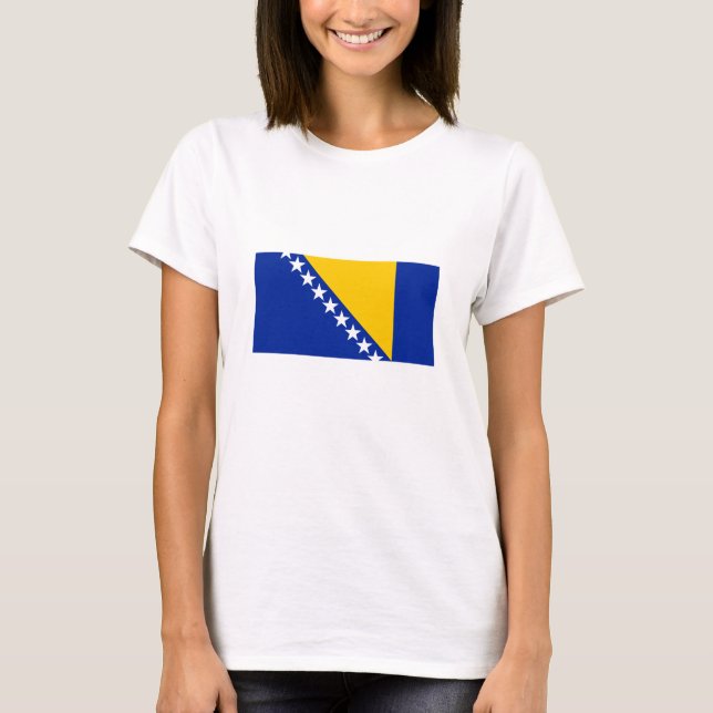 Patriotische Flagge Bosnien-Herzegowina T-Shirt (Vorderseite)