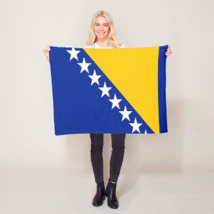 Patriotische Flagge Bosnien Herzegowinas Fleecedecke