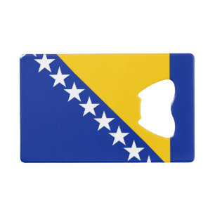 Patriotische Flagge Bosnien Herzegowinas Geldbeutel Flaschenöffner