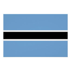Patriotische Flagge Botswanas Poster