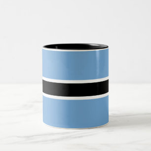 Patriotische Flagge Botswanas Zweifarbige Tasse