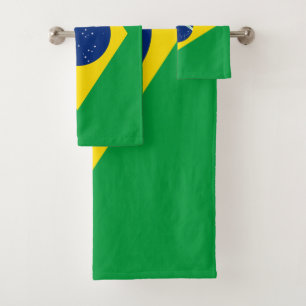 Patriotische Flagge Brasilien Badhandtuch Set