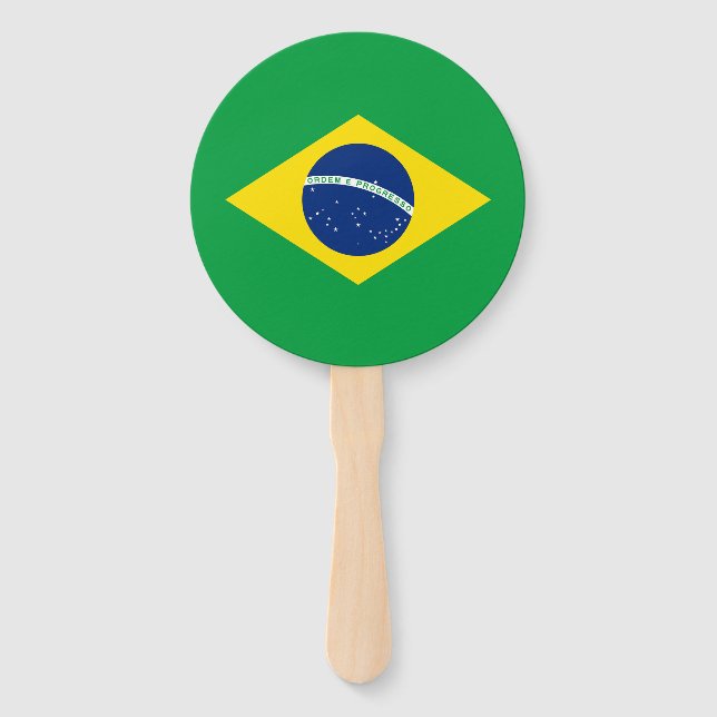 Patriotische Flagge Brasilien Fächer (Vorderseite)