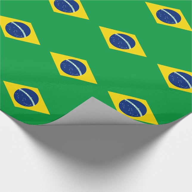 Patriotische Flagge Brasilien Geschenkpapier (Ecke)