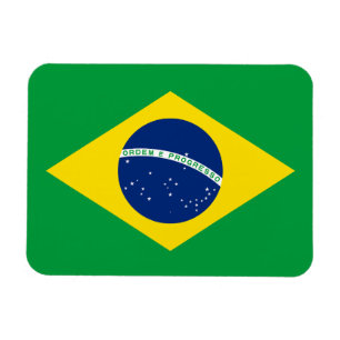 Patriotische Flagge Brasilien Magnet