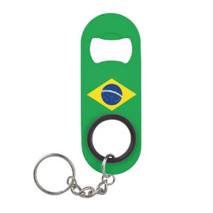Patriotische Flagge Brasilien Mini Flaschenöffner