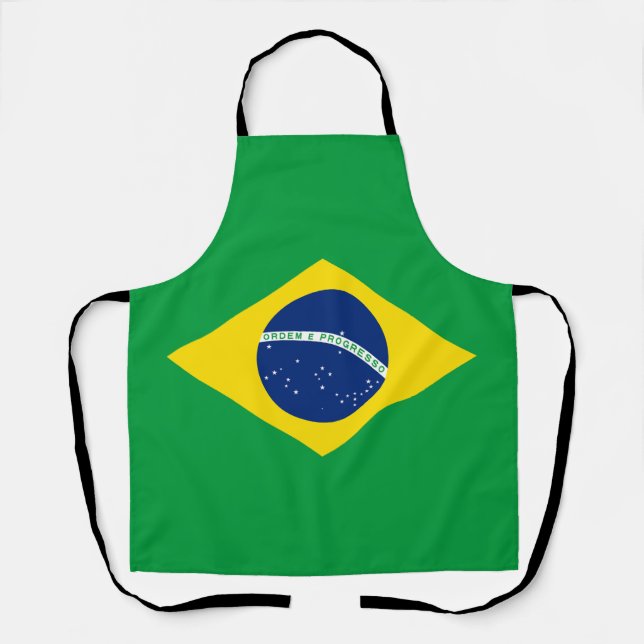 Patriotische Flagge Brasilien Schürze (Vorderseite)