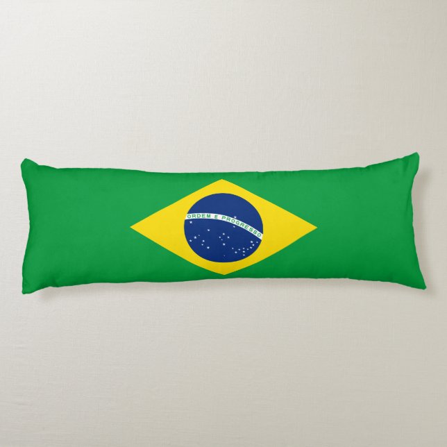 Patriotische Flagge Brasilien Seitenschläferkissen (Rückseite)