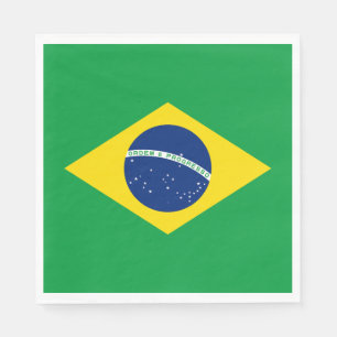 Patriotische Flagge Brasilien Serviette