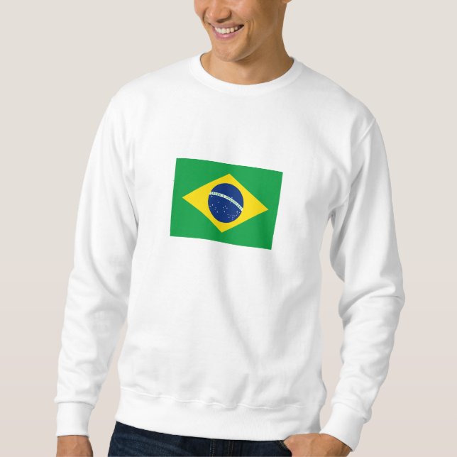 Patriotische Flagge Brasilien Sweatshirt (Vorderseite)