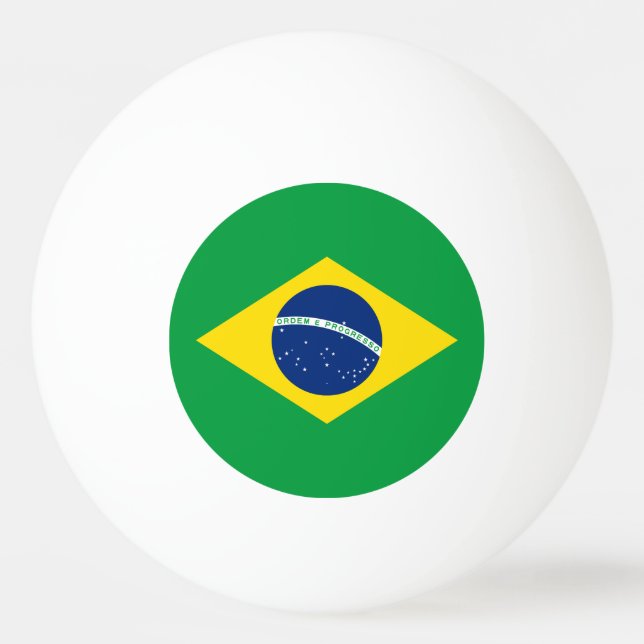 Patriotische Flagge Brasilien Tischtennisball (Rückseite)