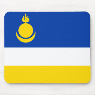 Patriotische Flagge Burjatiens Mousepad