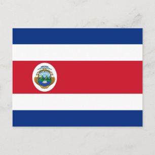 Patriotische Flagge Costa Ricas Postkarte