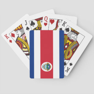 Patriotische Flagge Costa Ricas Spielkarten