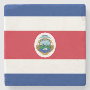 Patriotische Flagge Costa Ricas Steinuntersetzer