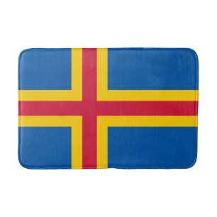 Patriotische Flagge der Åland-Inseln Badematte