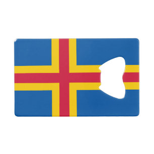 Patriotische Flagge der Åland-Inseln Geldbeutel Flaschenöffner