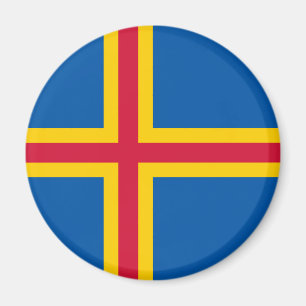 Patriotische Flagge der Åland-Inseln Magnet
