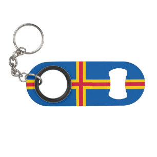 Patriotische Flagge der Åland-Inseln Mini Flaschenöffner