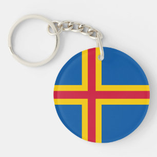 Patriotische Flagge der Åland-Inseln Schlüsselanhänger