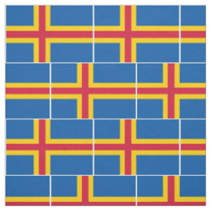 Patriotische Flagge der Åland-Inseln Stoff