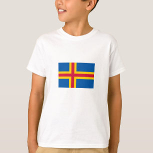 Patriotische Flagge der Åland-Inseln T-Shirt