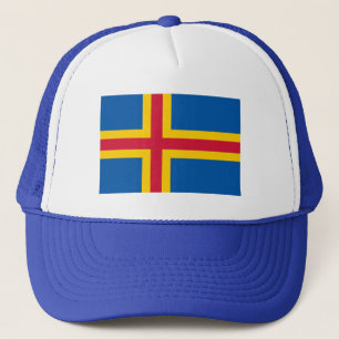Patriotische Flagge der Åland-Inseln Truckerkappe