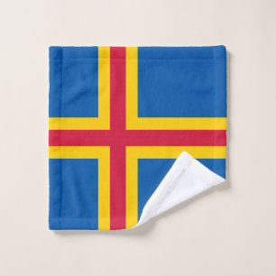 Patriotische Flagge der Åland-Inseln Waschlappen