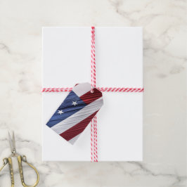 Patriotische Flagge der USA, rot, weiß und blau Geschenkanhänger
