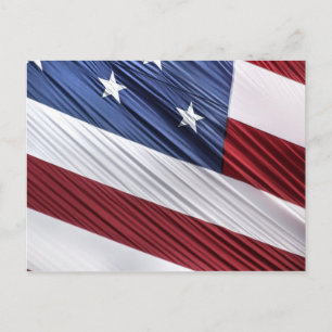 Patriotische Flagge der USA, rot, weiß und blau Postkarte