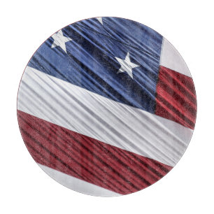 Patriotische Flagge der USA, rot, weiß und blau Schneidebrett