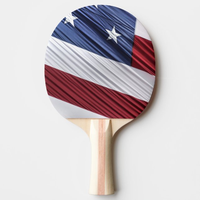 Patriotische Flagge der USA, rot, weiß und blau Tischtennis Schläger (Vorderseite)