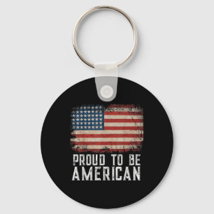 Patriotische Flagge der USA stolz auf amerikanisch Schlüsselanhänger