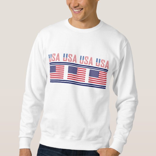 Patriotische Flagge der USA, USA Sweatshirt (Vorderseite)