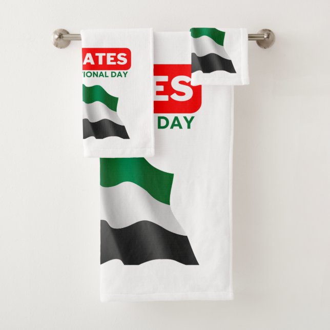 Patriotische Flagge der Vereinigten Arabischen Emi Badhandtuch Set (Insitu)