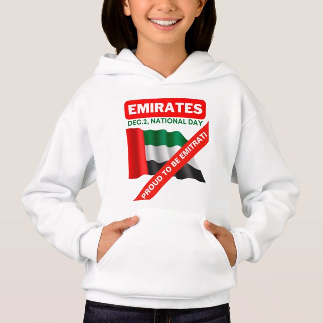 Patriotische Flagge der Vereinigten Arabischen Emi Hoodie (Vorderseite)