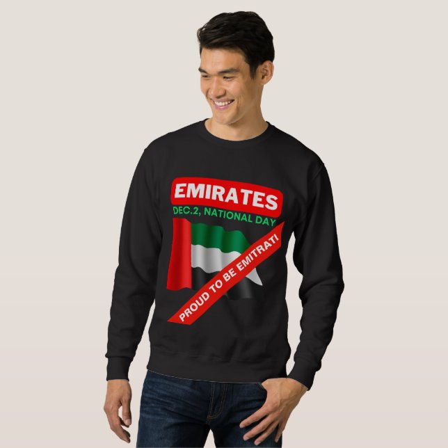 Patriotische Flagge der Vereinigten Arabischen Emi Sweatshirt (Vorne ganz)