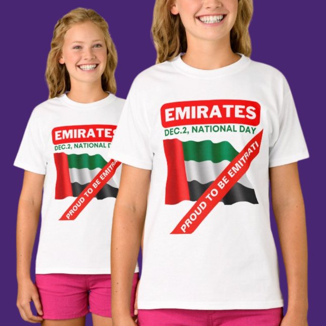 Patriotische Flagge der Vereinigten Arabischen Emi T-Shirt (Von Creator hochgeladen)