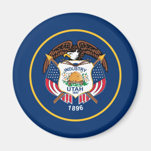 Patriotische Flagge des Bundesstaates Utah Magnet