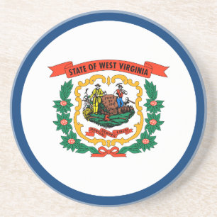 Patriotische Flagge des Staates West Virginia Getränkeuntersetzer