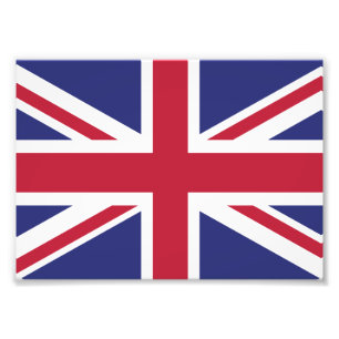 Patriotische Flagge des Vereinigten Königreichs Fotodruck