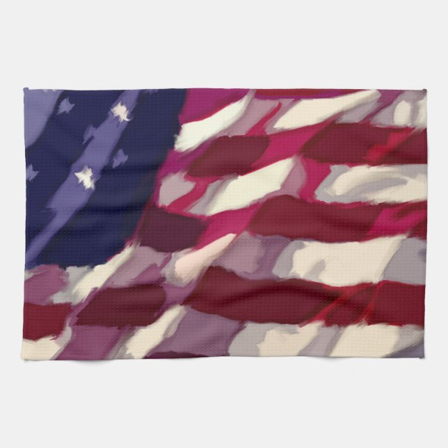Patriotische Flagge Dishtowl Handtuch (Horizontal)