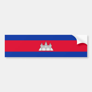 Patriotische Flagge Kambodschas Autoaufkleber