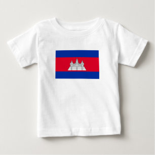 Patriotische Flagge Kambodschas Baby T-shirt