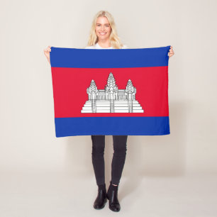 Patriotische Flagge Kambodschas Fleecedecke