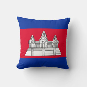 Patriotische Flagge Kambodschas Kissen