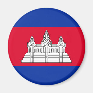 Patriotische Flagge Kambodschas Magnet